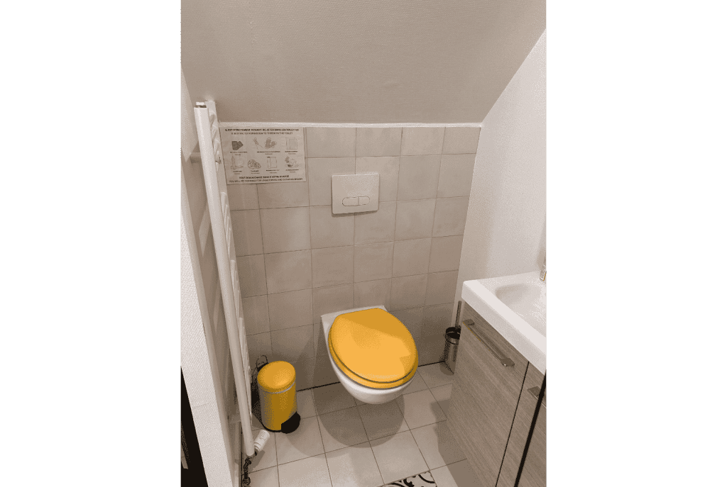 Les Cigognes de Rosheim - Chambre d'hôte la Cigogne Jaune - Salle de bain avec WC