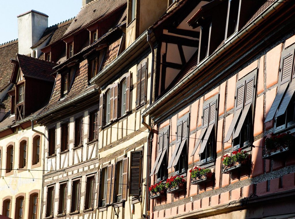 Photo de maisons alsaciennes traditionnelles à Obernais